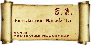 Bernsteiner Manuéla névjegykártya